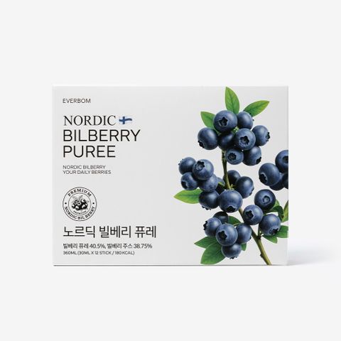 에버봄 노르딕 빌베리 퓨레 1박스(30g*12포)
