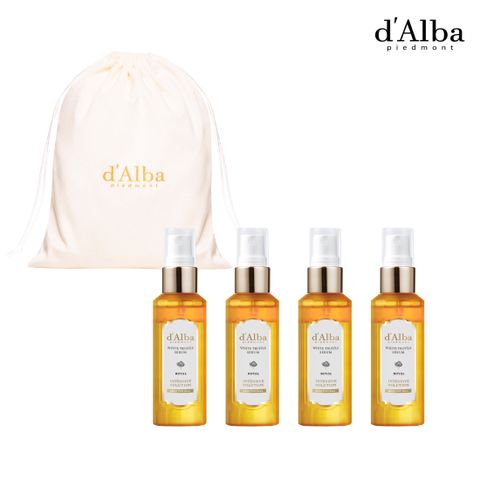 [dAlba] 로얄 화이트트러플 세럼4통+벨벳파우치(아이보리)