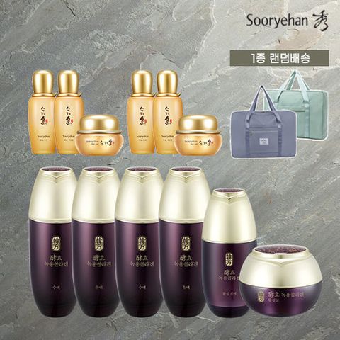 [방송에서만/최초 트래블백] 수려한 효 녹용 기초세트 썸머바캉스패키지 (녹용6+화윤6종+보스턴백1)