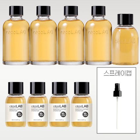 [매니아패키지] 바이오제닉 하이드레이션 에센스 155ml 4통+100ml 1통+ 30ml 4통 + 스프레이캡