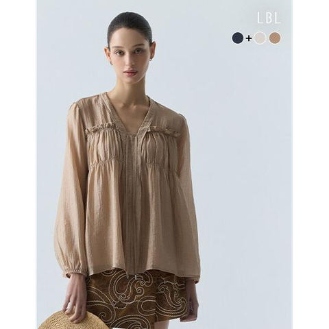 ○(런칭가 69,900원)26SS SHEER 프릴 블라우스 2종