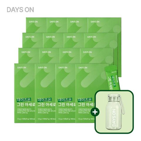 [방송에서만][더블]데이즈온 그린 아세로라C 16박스+텀블러1개(1.5g x 14포 x 16박스+텀블러 1병)