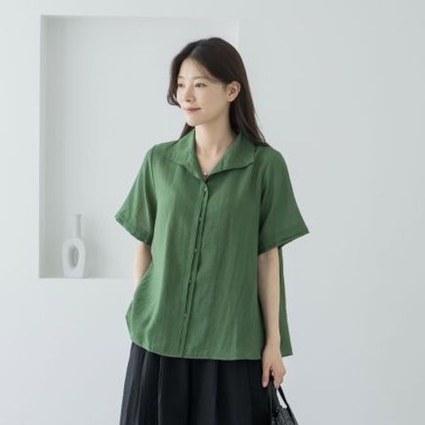엄마옷 마담4060 레이온린넨블라우스 -QBL2606046-