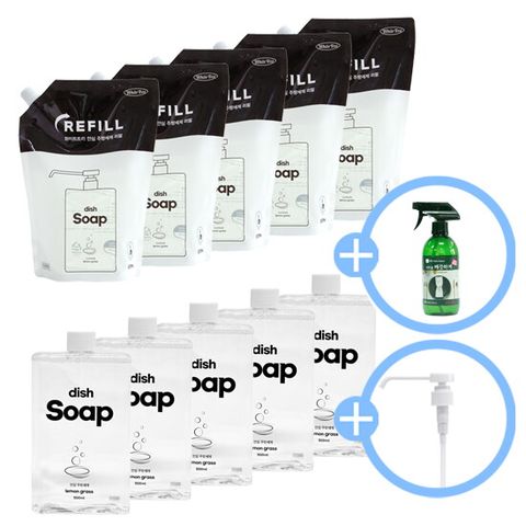 화이트트리 안심 주방세제 세트 (본품 500ml*5개 + 리필 1000ml *5개 + 식탁세정제 500ml*1개)
