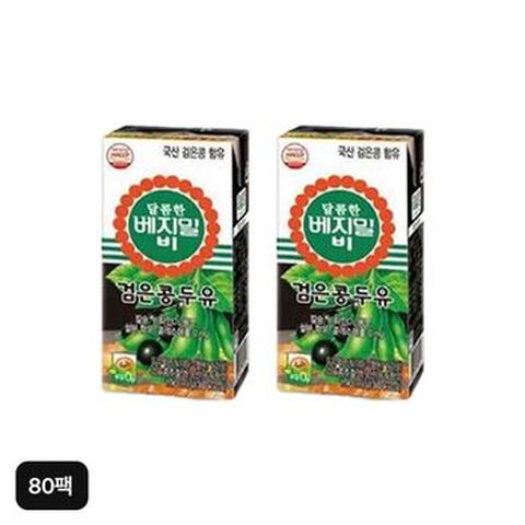 정식품 달콤한 베지밀 비 검은콩두유 80팩