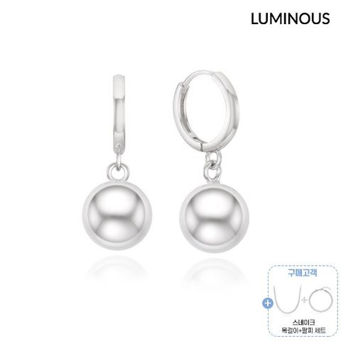 SILVER 925 비앙코 원터치 귀걸이 + 스네이크 목걸이 팔찌 세트