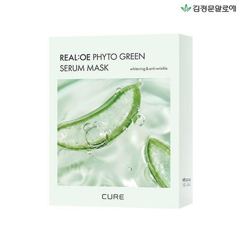 [2026 최신상] 김정문알로에 큐어 리알로에 피토 그린 세럼 마스크팩 1박스