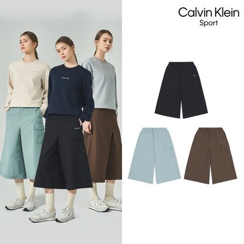 [Calvin Klein] [신상]26SS 여성 시어서커 7부팬츠