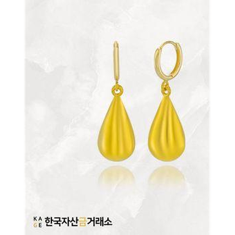 [한국자산금거래소]KAGE 24K 순금 버블 볼 귀걸이