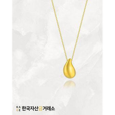 [한국자산금거래소]KAGE 24K 순금 물방울 목걸이
