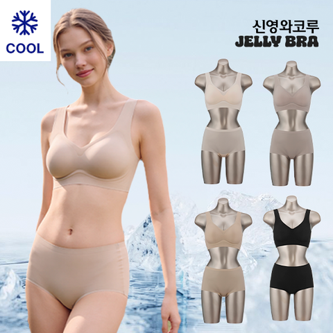 [서아랑 PICK] 젤리브라 인견 쿨 젤리와이어 런닝형 4세트