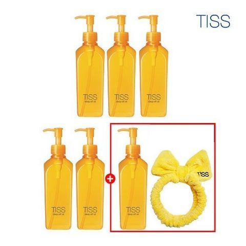 [시세이도 티스] [믿쓰진](실속패키지)티스 딥오프 클렌징오일 세트(노란티스 280ml 6개 + 세안 헤어 밴드)
