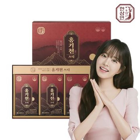 (마시는 기능성 홍삼수)농협한삼인 홍기천스틱 3박스(30포)+쇼핑백 1개