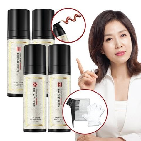 [김소형헤밀레] (방송에서만세일)김소형 본초진액 염색고 대용량 4병+염색도구3종
