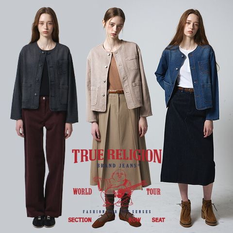 O 트루릴리전 26FW 여성 NEW 액티브 데님 자켓 1종