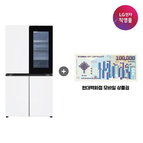 [무이자60개월] LG 오브제 냉장고 노크온 매직스페이스 5도어 865L T876MQQ412(사은품:백화점상품권10만원)
