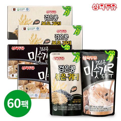 [카드 5%할인](m) 삼육두유 검은콩볶은귀리30팩+검은콩미숫가루30팩