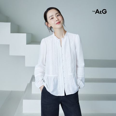 [2만원인하]26FW 페플럼 레이스 블라우스