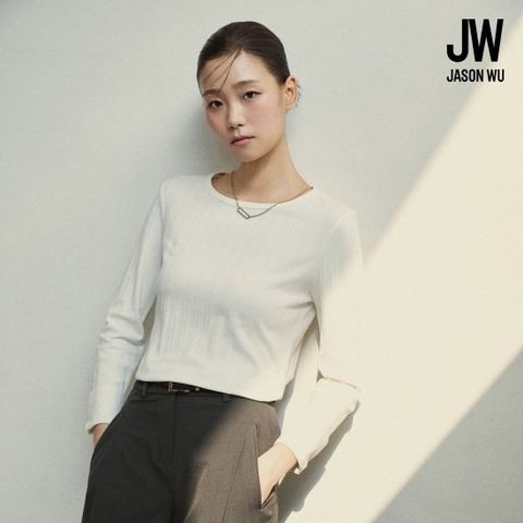 제이슨우 26FW Bianca 커프스 리브드 티블라우스 3종