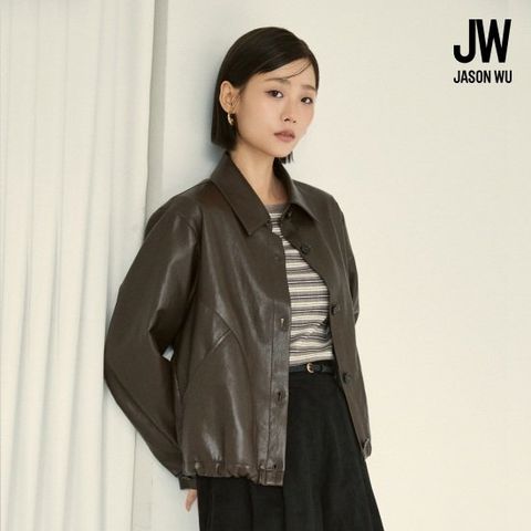제이슨우 26FW Kaia FAUX 레더 블루종 재킷 (3 COLORS)
