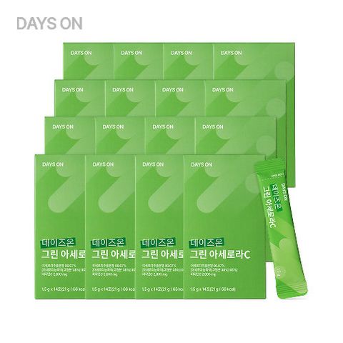 [방송에서만 1만원 할인][더블]데이즈온 그린 아세로라C 16박스(1.5g x 14포 x 16박스)
