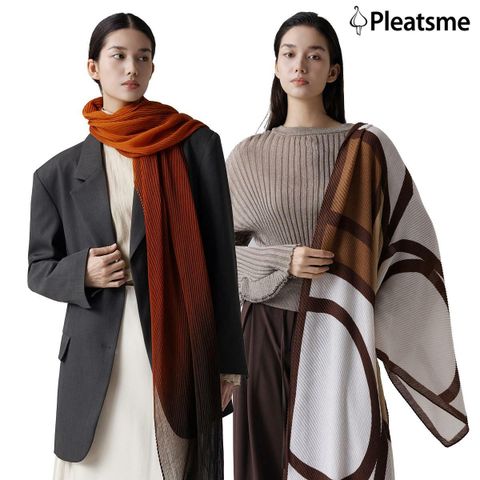 [삼성카드5%할인]최신상 26FW 플리츠미 아트워크 플리츠 숄 2개 세트