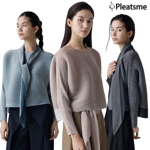 [삼성카드5%할인]최신상 26FW 플리츠미 시그니처 스카프 블라우스