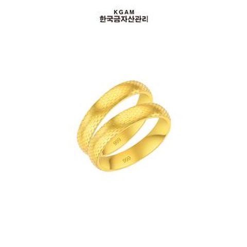 [한국금자산관리] KGAM 24K 순금 루미에르 쌍지반지