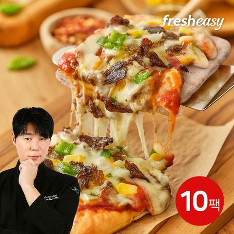 [NH카드5%할인][최현석] 횡성축협 한우허니불고기 사각피자 10팩