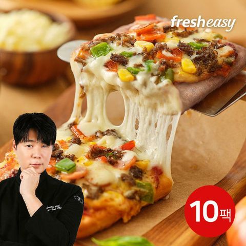 [NH카드5%할인][최현석] 횡성축협 한우콤비네이션 사각피자 10팩