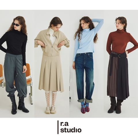 ○라스튜디오 26FW 여성 울 블렌디드 찰랑 롤넥 니트 4종