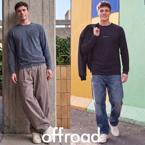 ○ 오프로드 26FW 남성 어센틱 가먼트 아플리케 티셔츠 2종
