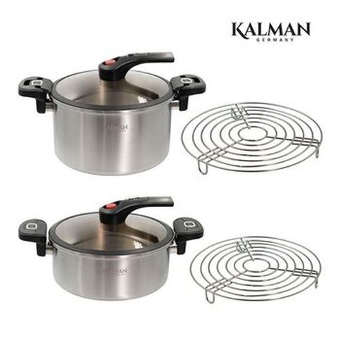칼만 통3중 저압력냄비(6L+4L+뚜껑X2+그릴X2)
