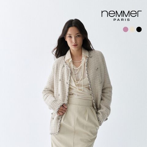 ○ 26FW 까멜리아 캐시미어울 더블 니트 자켓