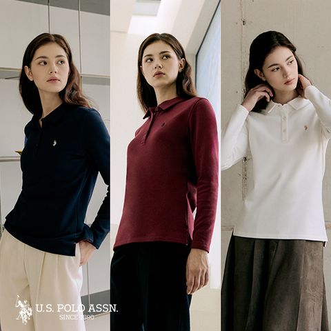 [쿠폰혜택][U.S POLO ASSN.] 25FW 기모 카라티 3종 여성