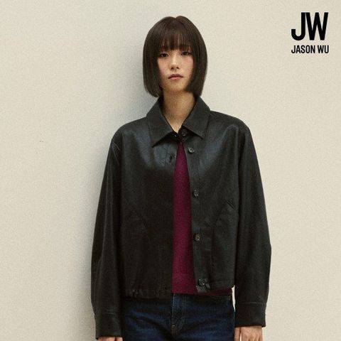제이슨우 26FW Kaia FAUX 레더 블루종 재킷 (3 COLORS)