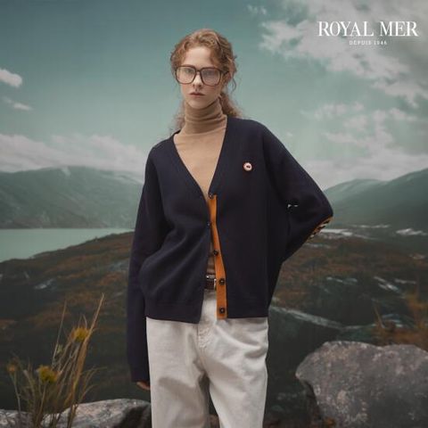 로얄메르 26FW 쿠디에르 스트라이프 가디건