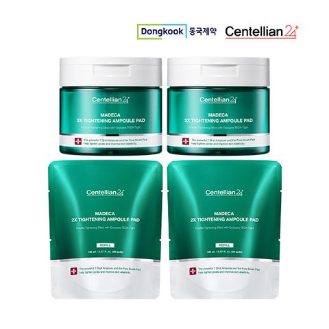 마데카 더블타이트닝앰플패드165ml(60매)본품 2개+ 마데카더블타이트닝앰플패드165ml(60매)리필 2개
