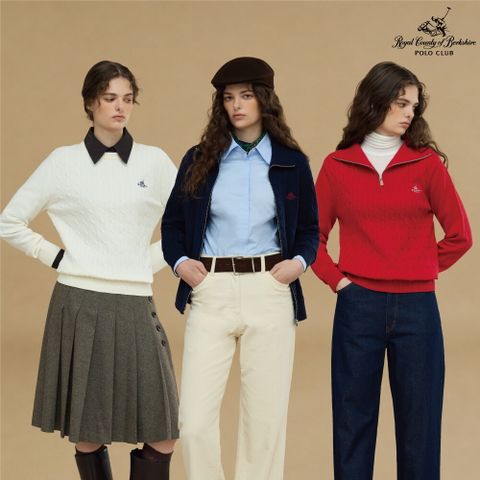 (B) RCB POLO CLUB 26FW 여성 케이블 니트 3종 (R633W)