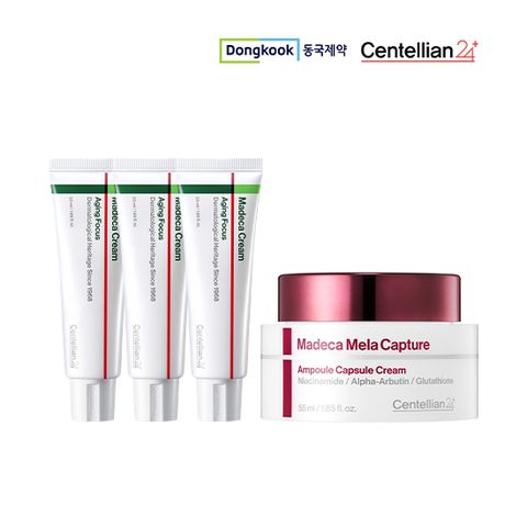[동국제약] 마데카크림 에이징포커스50ml 3개+마데카멜라캡처앰플캡슐크림55ml 1개