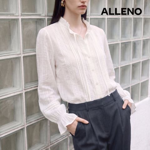 [알렌오] [ALLENO] 26FW 프릴 블라우스