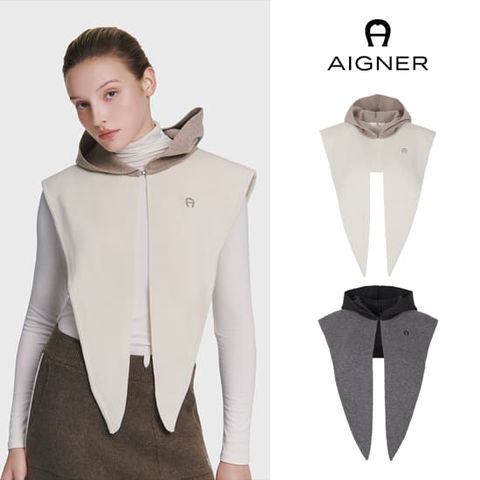 아이그너 26FW 니트 후드 워머
