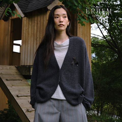 26F/W 캐시미어울 100 브로치 케이프 1종