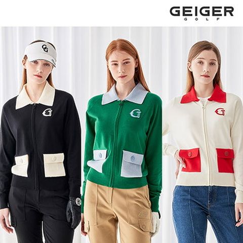 ○ [론칭가 159,000원 가이거골프 빅카라 니트 가디건