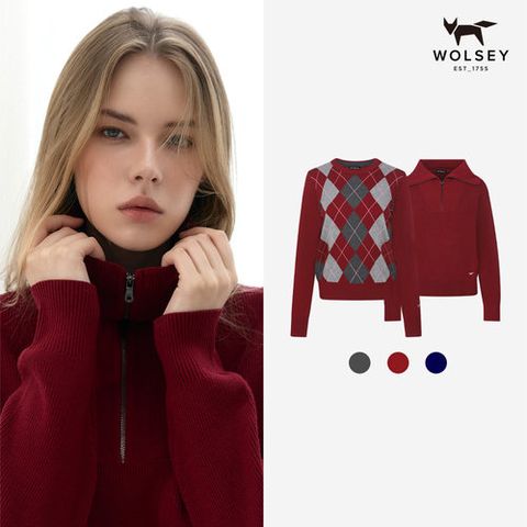 [WOLSEY] 26FW 울시 여성 풀오버+하프넥 니트 2종