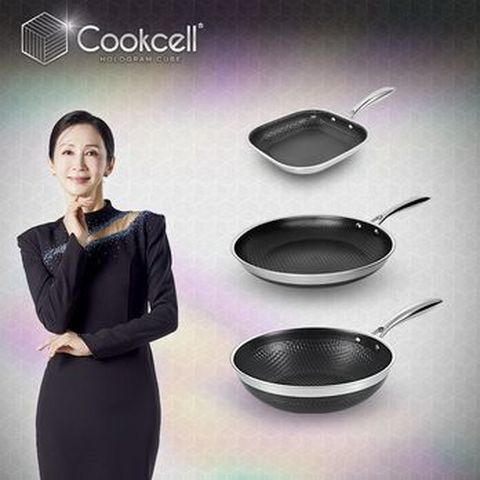 전인화의 블랙큐브 쿡셀 홀로그램 큐브팬 3종세트(프라이팬28cm+궁중팬28cm+정사각프라이팬20cm)