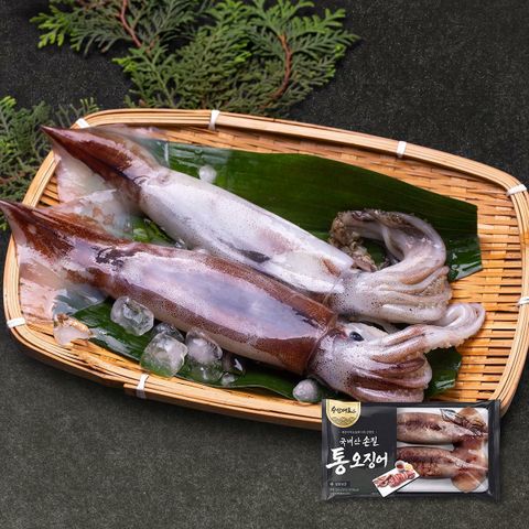 [삼성카드5%할인](방송 중 1미 더) 수산대로 국내산 손질 선동 통오징어 총 15미 280g(2미) x 7팩 + 140g(1미) 