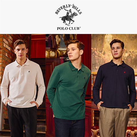 [비버리힐즈폴로클럽]26FW 남성 롱 슬리브 폴로 티셔츠 3종