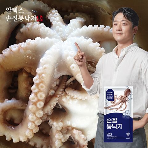 알렉스 통낙지 200g x 10팩(총 45미) + 매콤양념소스 190g 1병