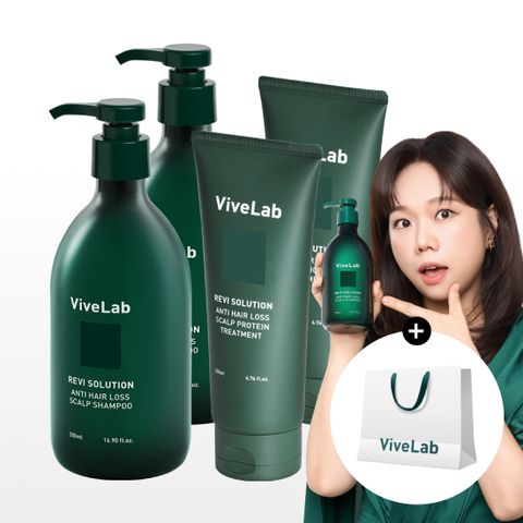 [+쇼핑벡] 탈모&손상모 SET (4주 솔루션 초록 탈모샴푸500ml 2개 + 탈모 트리트먼트 2개)